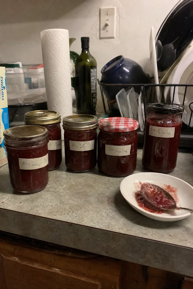 Homemade strawberry jam